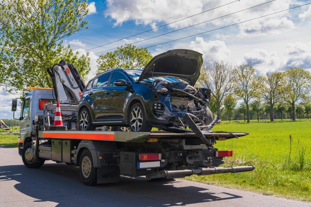 Remorquage véhicule accidenté à Houssen